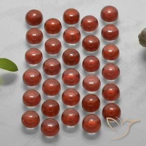 Gemme di Granato Almandino Rosso Cremisi Profondo naturale da 5.74 ct, Rotondo, Trasparente