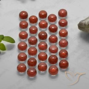 Gemme di Granato Almandino Rosso Cremisi Profondo naturale da 5.74 ct, Rotondo, Trasparente