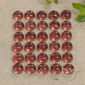 Gemme di Granato Almandino Rosso rosa scuro naturale da 6.24 ct, Taglio rotondo, Trasparente