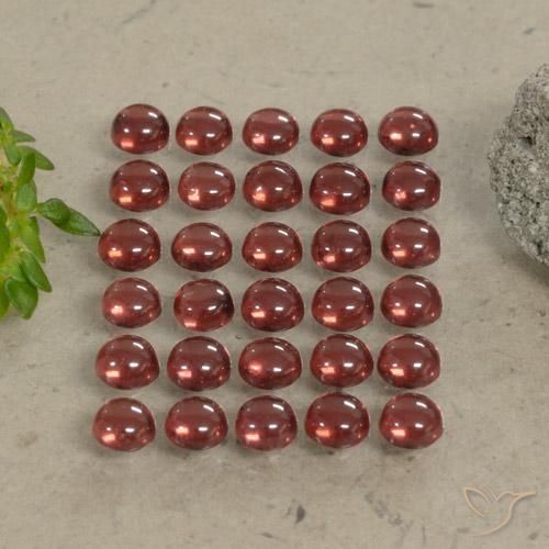 5.08ctw Naturale Rosso scuro Granato Almandino, Rotondo, Trasparente