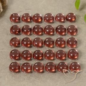 Gemme di Granato Almandino Rosso Cremisi Profondo naturale da 5.61 ct, Rotondo, Trasparente