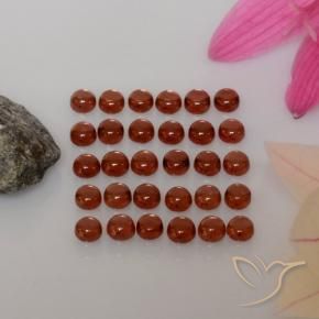 Gemme di Granato Almandino Rosso rosa scuro naturale da 5.86 ct, Rotondo, Trasparente