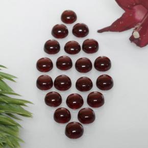 Granato almandino naturale rosso da 3,87 ct, taglio rotondo, trasparente