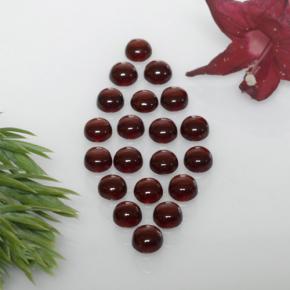Granato almandino naturale rosso da 3,87 ct, taglio rotondo, trasparente