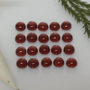 Gemme di Granato Almandino Rosso scuro naturale da 3.94 ct, Taglio rotondo, Trasparente