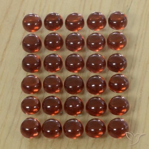 5.95ctw Naturale Rosso scarlatto Granato Almandino, Rotondo, Trasparente