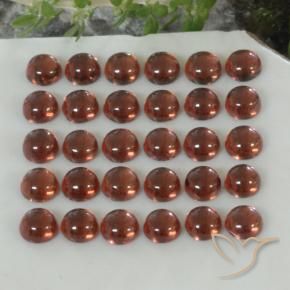 Gemme di Granato Almandino Rosso Cremisi Profondo naturale da 5.44 ct, Rotondo, Trasparente