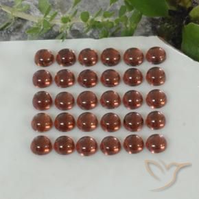 Gemme di Granato Almandino Rosso Cremisi Profondo naturale da 5.44 ct, Rotondo, Trasparente