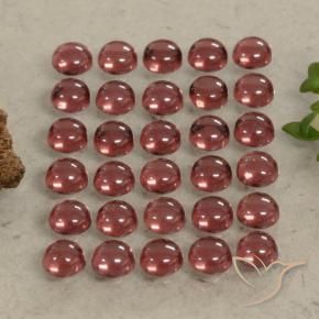 Gemme di Granato Almandino Rosso scuro naturale da 5.38 ct, Rotondo, Trasparente