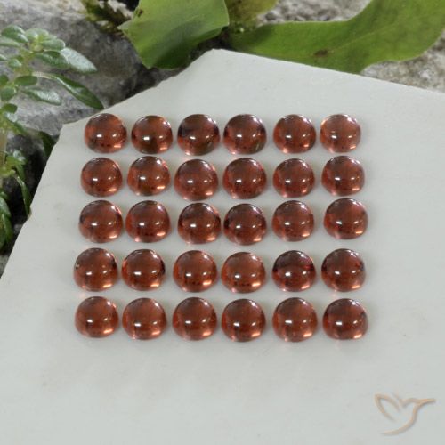 6.04ctw Naturale Rosso scuro Granato Almandino, Rotondo, Trasparente