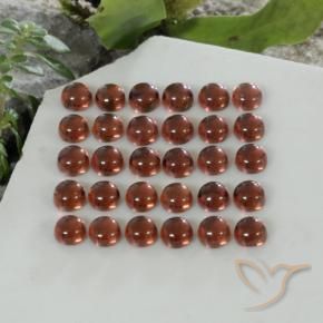 Gemme di Granato Almandino Rosso scuro naturale da 6.04 ct, Rotondo, Trasparente