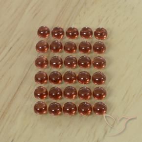 Gemme di Granato Almandino Rosso scuro naturale da 5.75 ct, Rotondo, Trasparente