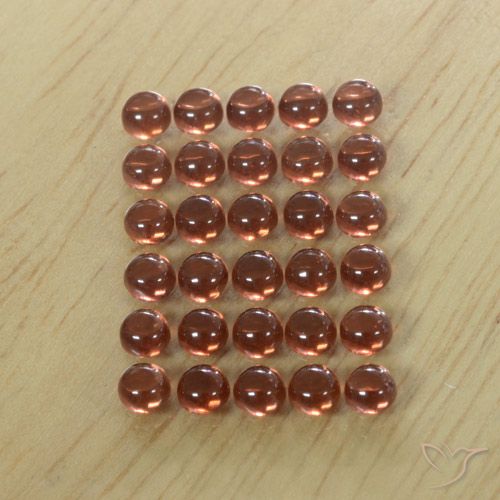 5.95ctw Naturale Rosso scuro Granato Almandino, Rotondo, Trasparente