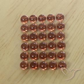 Gemme di Granato Almandino Rosso scuro naturale da 5.95 ct, Rotondo, Trasparente