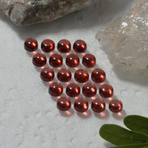 Gemme di Granato Almandino Rosso scuro naturale da 4.46 ct, Taglio rotondo, Trasparente