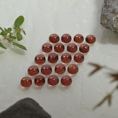 Gemme di Granato Almandino Vino rosso naturale da 4,32 ct, Taglio rotondo, Trasparente