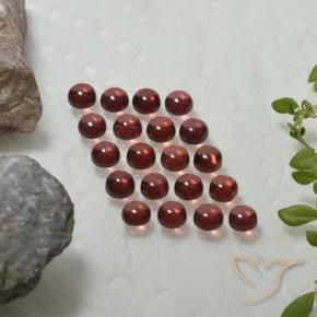Gemme di Granato Almandino Vino Rosso Profondo naturale da 4.00 ct, Rotondo, Trasparente