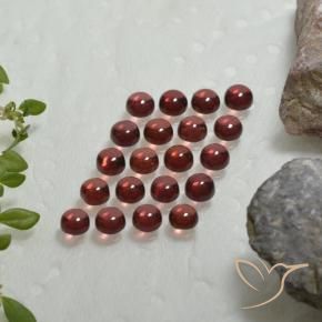 Gemme di Granato Almandino Vino Rosso Profondo naturale da 4.00 ct, Rotondo, Trasparente
