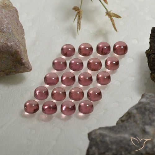 3.84ctw Naturale Rosso medio Granato Almandino, Rotondo, Trasparente