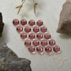 Gemme di Granato Almandino Rosso medio naturale da 3.84 ct, Rotondo, Trasparente