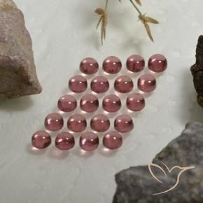 Gemme di Granato Almandino Rosso medio naturale da 3.84 ct, Rotondo, Trasparente