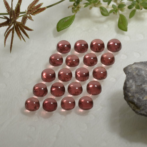 Gemme di Granato Almandino Rosso lampone naturale da 4.00 ct, Taglio rotondo, Trasparente