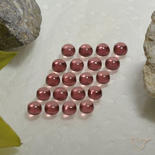 Gemme di Granato Almandino Rosso medio naturale da 3.48 ct, Taglio rotondo, Trasparente