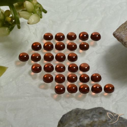 5.00ctw Naturale Rosso medio Granato Almandino, Rotondo, Trasparente