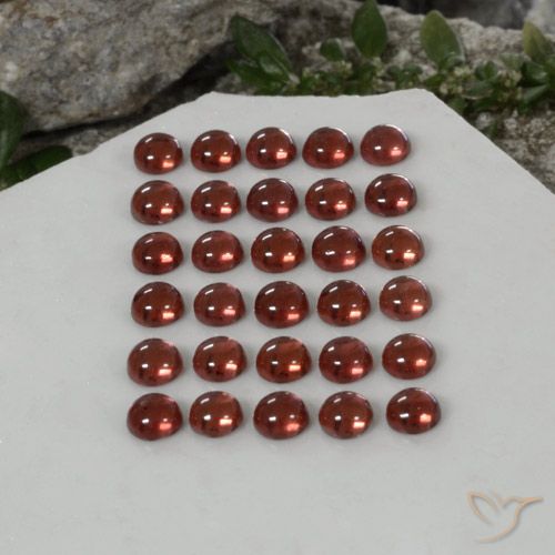 5.04ctw Naturale Rosso Cremisi Profondo Granato Almandino, Rotondo, Trasparente