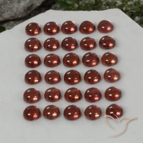 Gemme di Granato Almandino Rosso Cremisi Profondo naturale da 5.04 ct, Rotondo, Trasparente