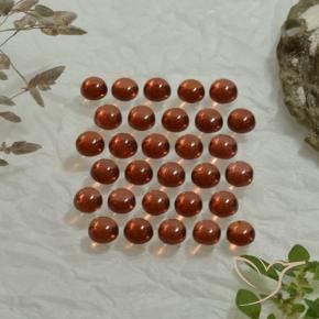 Gemme di Granato Almandino Rosso rosa scuro naturale da 4.98 ct, Taglio rotondo, Trasparente