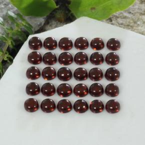 Granato almandino naturale rosso da 5,97 ct, taglio rotondo, trasparente