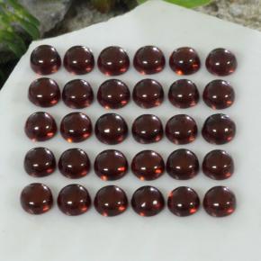 Granato almandino naturale rosso da 5,97 ct, taglio rotondo, trasparente