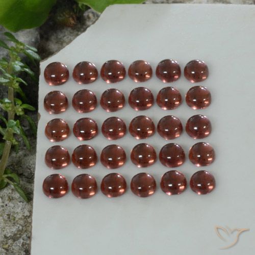 5.69ctw Naturale Rosso scuro Granato Almandino, Rotondo, Trasparente