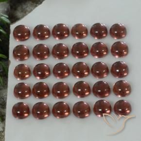 Gemme di Granato Almandino Rosso scuro naturale da 5.69 ct, Rotondo, Trasparente