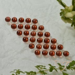 Gemme di Granato Almandino Rosso Cremisi Profondo naturale da 5.91 ct, Rotondo, Trasparente
