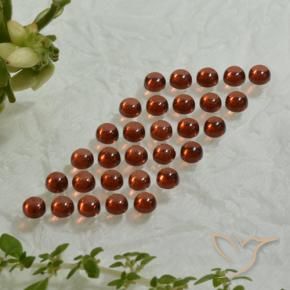 Gemme di Granato Almandino Rosso Cremisi Profondo naturale da 5.91 ct, Rotondo, Trasparente