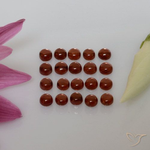 4.10ctw Naturale Rosso scuro Granato Almandino, Rotondo, Trasparente