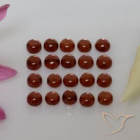 Gemme di Granato Almandino Rosso scuro naturale da 4.10 ct, Rotondo, Trasparente