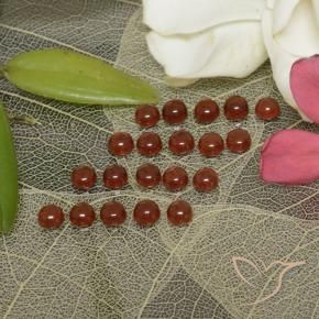 Gemme di Granato Almandino Rosso medio naturale da 4.17 ct, Rotondo, Trasparente