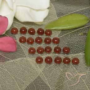 Gemme di Granato Almandino Rosso medio naturale da 4.17 ct, Rotondo, Trasparente