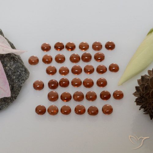 5.88ctw Naturale Rosso medio Granato Almandino, Rotondo, Trasparente