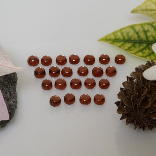 Gemme di Granato Almandino Ribes Rosso naturale da 4.46 ct, Taglio rotondo, Trasparente