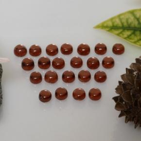 Gemme di Granato Almandino Ribes Rosso naturale da 4.46 ct, Taglio rotondo, Trasparente