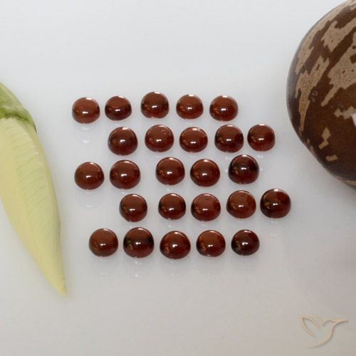 5.22ctw Naturale Rosso medio Granato Almandino, Rotondo, Trasparente