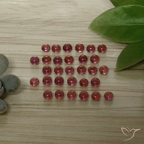 4.83ctw Naturale Rosso medio Granato Almandino, Rotondo, Trasparente