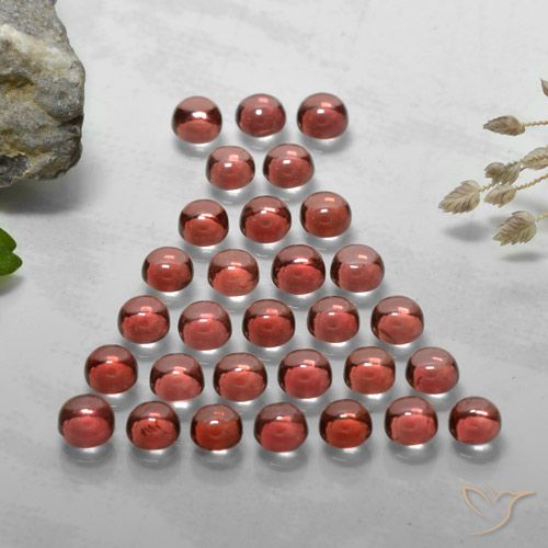 5.63ctw Naturale Rosso scuro Granato Almandino, Rotondo, Trasparente