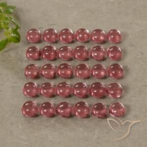 Gemme di Granato Almandino Rosso scuro naturale da 5.33 ct, Rotondo, Trasparente
