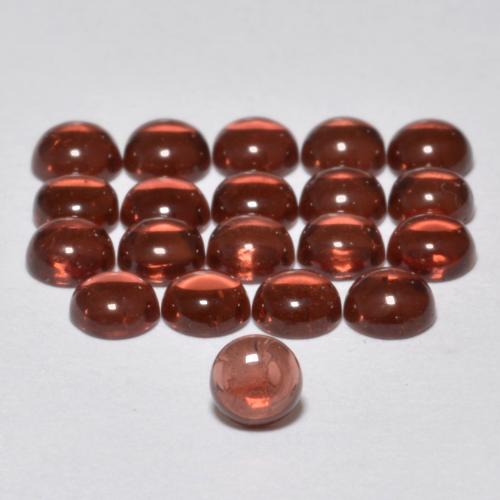 Gemme di granato almandino rosso scuro naturale da 3,23 ct, taglio rotondo, trasparente