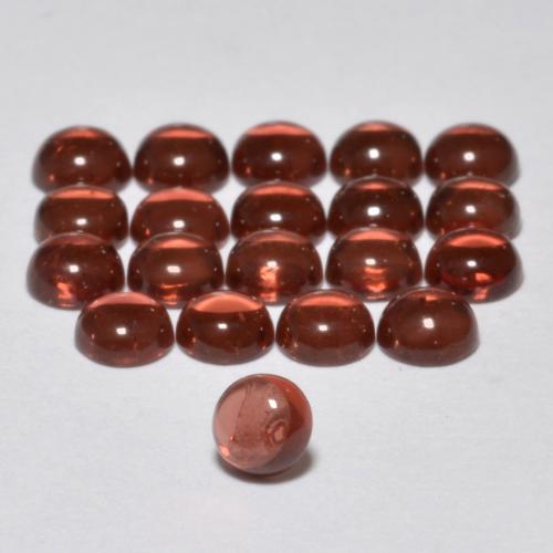 Gemme di granato almandino rosso scuro naturale da 3,23 ct, taglio rotondo, trasparente